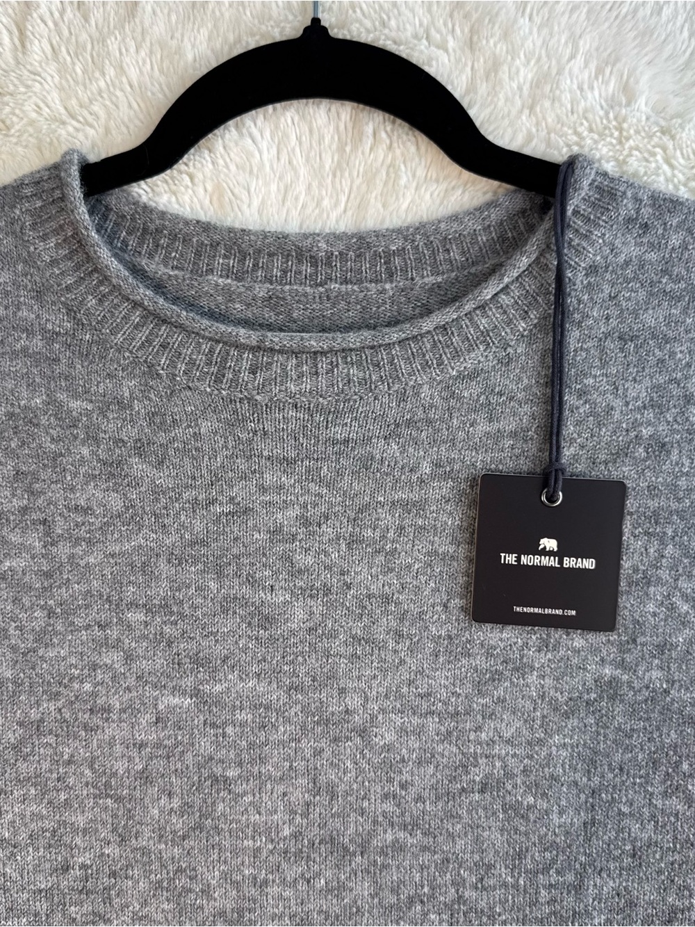 The Normal Brand Marianna Crewneck Sweater Women’s Medium Gray Oversized NEW - Picture 2 of 10
